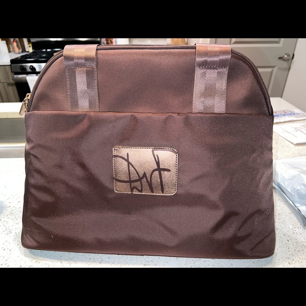 Diane Von Furstenberg DVF Studio weekend bag luggage. Deep Maroon/brown color